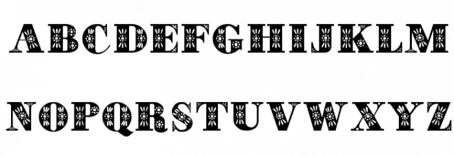 Decorative Font Litere mari