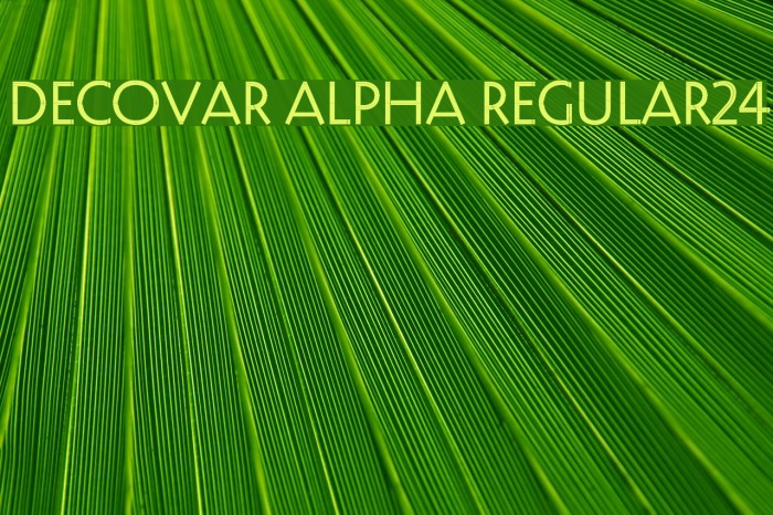 Decovar Alpha Regular24 Font examples
