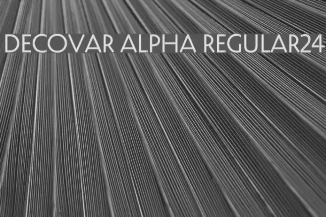 Decovar Alpha Regular24 Example 1