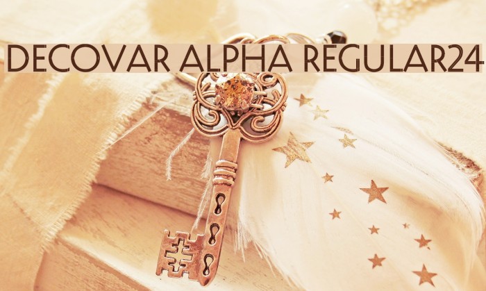 Decovar Alpha Regular24 Font examples