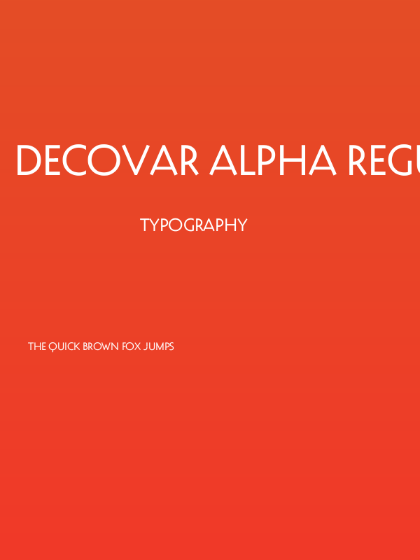 Decovar Alpha Regular24 Poster