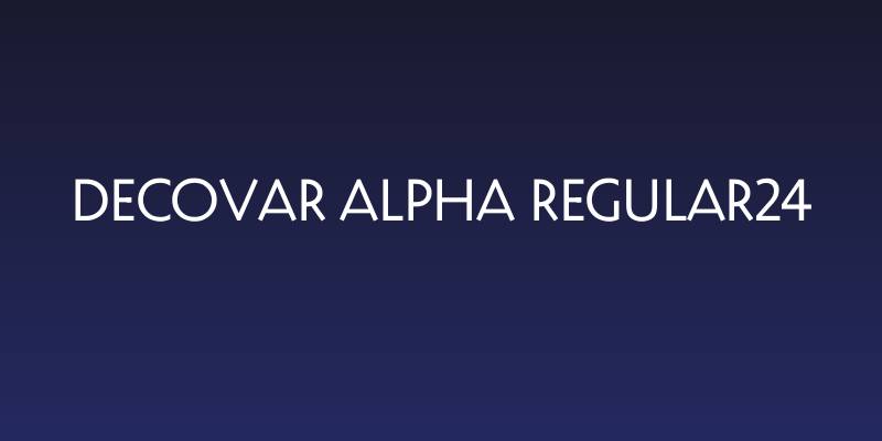 Decovar Alpha Regular24 Social Header