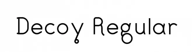 Decoy Regular  नि: शुल्क फ़ॉन्ट्स डाउनलोड