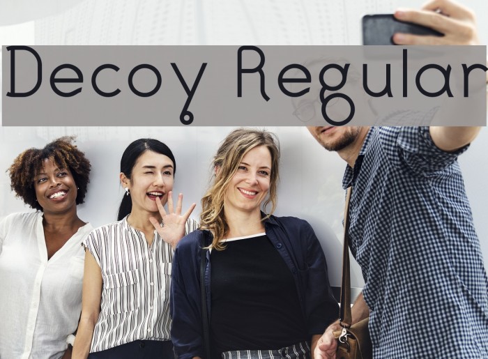 Decoy Regular Font examples