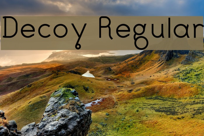 Decoy Regular Font examples