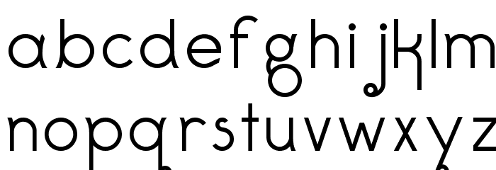 Decoy Regular Font LOWERCASE