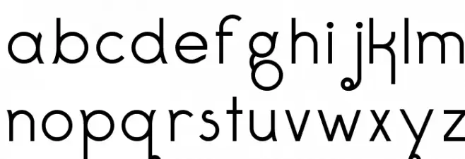 Decoy Regular Font LOWERCASE