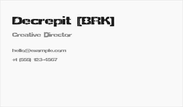 Decrepit [BRK] Business Card