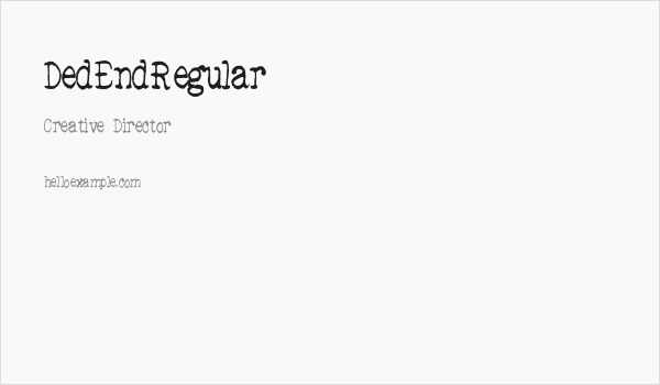 DedEnd-Regular Business Card