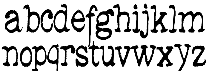 DedEnd-Regular Font LOWERCASE