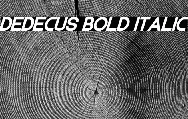 Dedecus Bold Italic Font examples