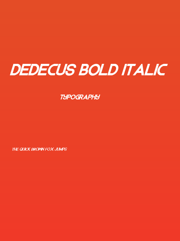 Dedecus Bold Italic Poster