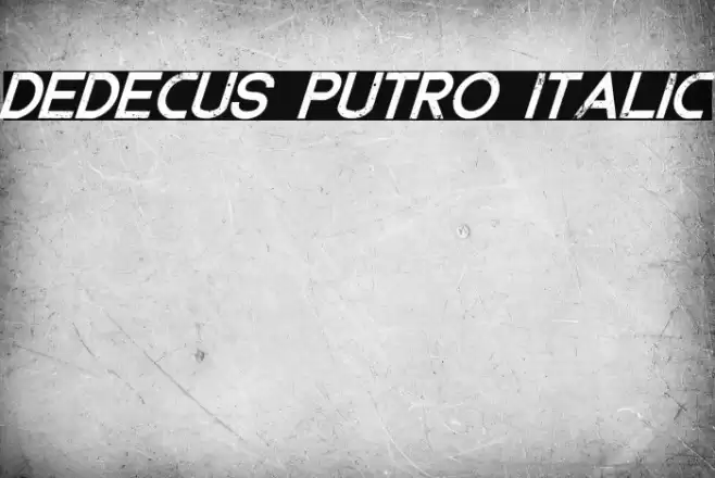 Dedecus Putro Italic Font examples