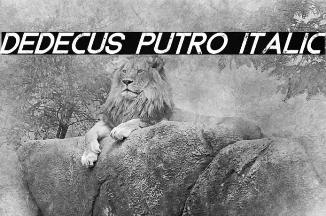 Dedecus Putro Italic Font examples