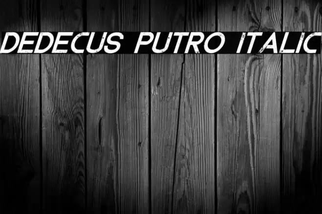 Dedecus Putro Italic Font examples
