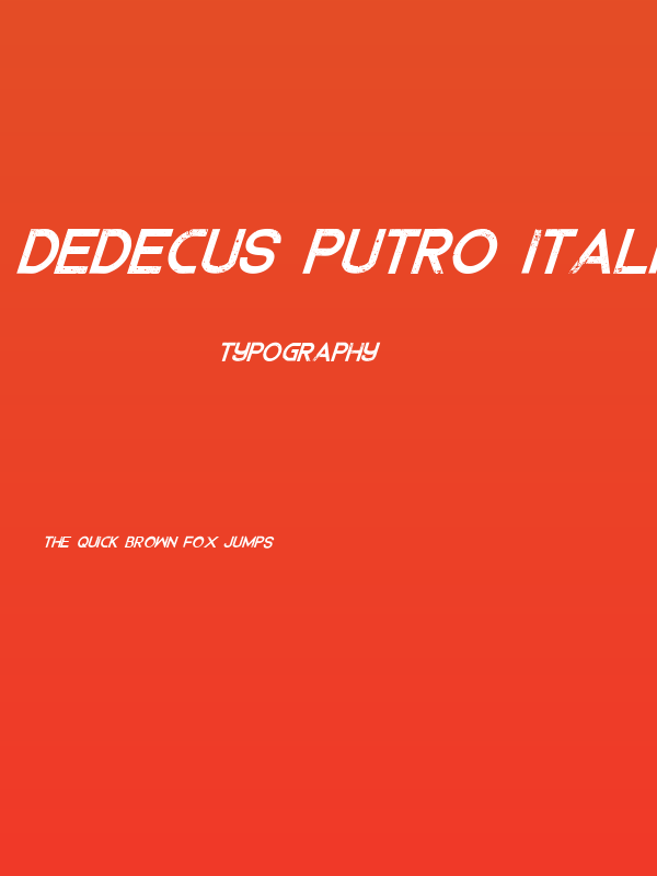 Dedecus Putro Italic Poster