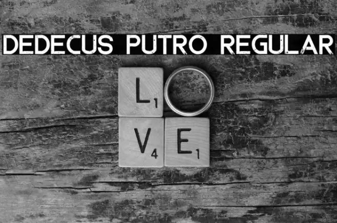 Dedecus Putro Regular Schriftart examples