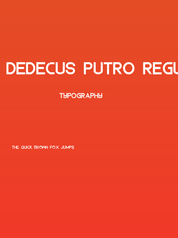 Dedecus Putro Regular Poster