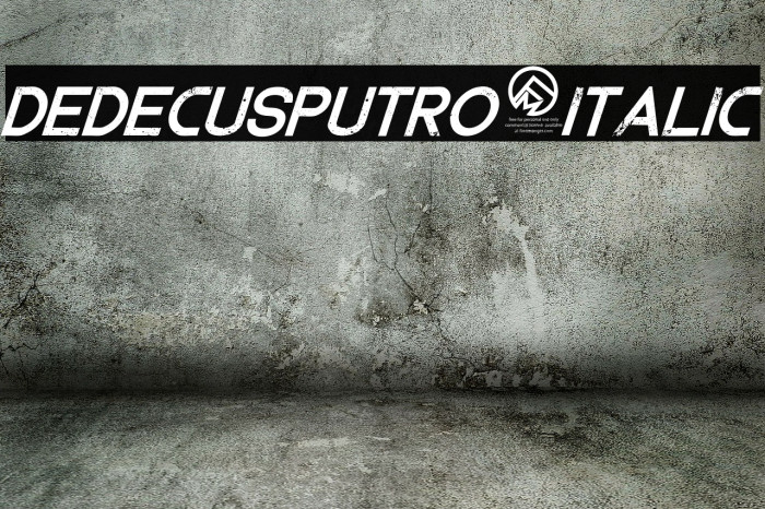 DedecusPutro-Italic Font examples