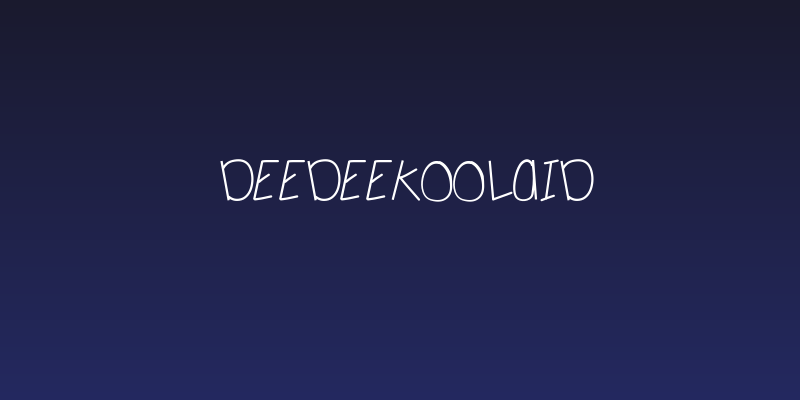 DeeDeeKoolaid Social Header