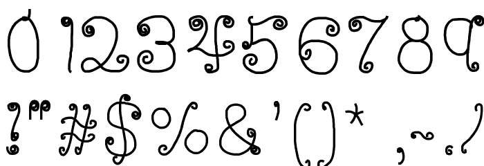 DeeDeeScribble Font OTHER CHARS