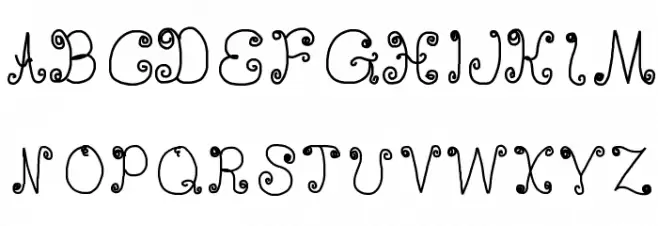 DeeDeeScribble フォント 大文字