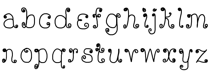 DeeDeeScribble Font LOWERCASE