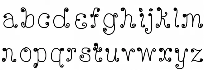 DeeDeeScribble Шрифта строчной