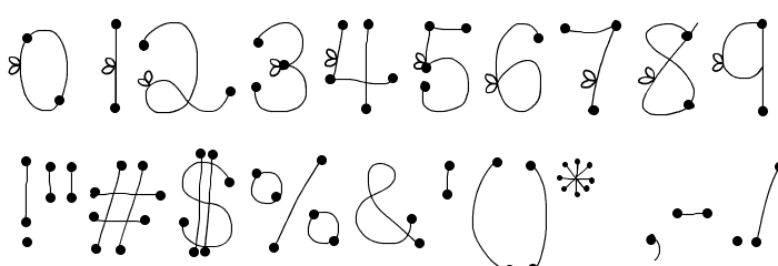 DeeDeeSquigglesAndTies Font OTHER CHARS
