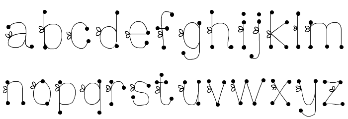 DeeDeeSquigglesAndTies Font LOWERCASE