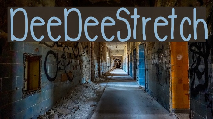 DeeDeeStretch Font examples