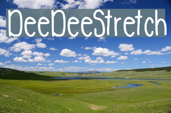 DeeDeeStretch Font examples