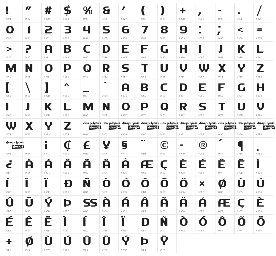 Deejay Disco Character Map