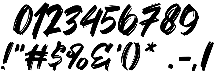 Deep Hero Schriftart Anderer Schreiben