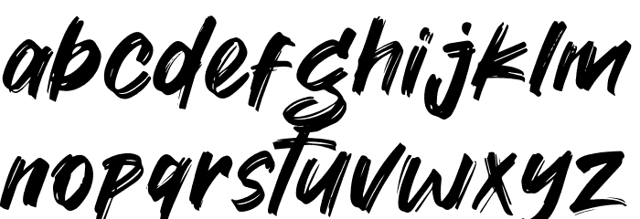 Deep Hero Schriftart Kleinbuchstaben