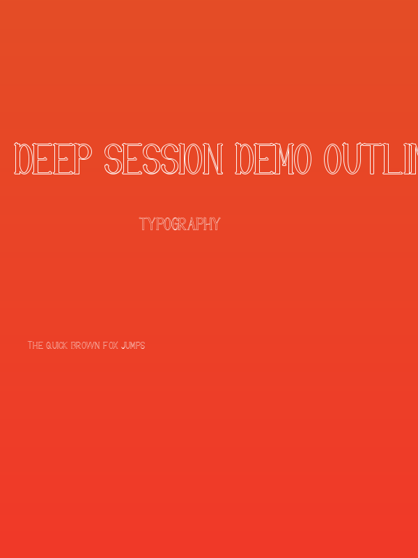 Deep Session Demo Outline Poster