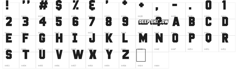Deep Shadow Over Character Map