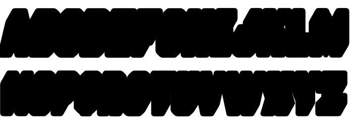 Deep Shadow Under Font LOWERCASE