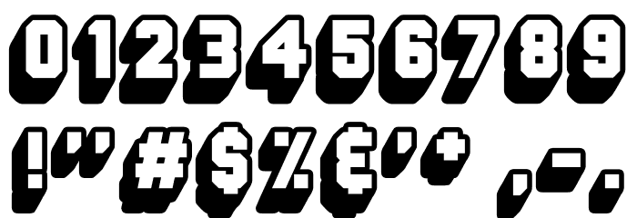 Deep Shadow Font OTHER CHARS