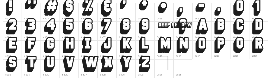 Deep Shadow Character Map