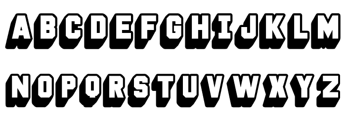 Deep Shadow Font LOWERCASE