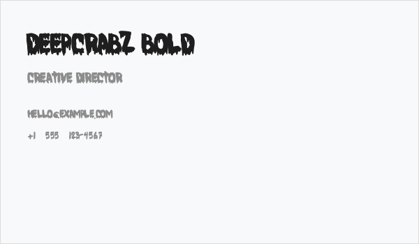 DeepCrabz Bold Business Card