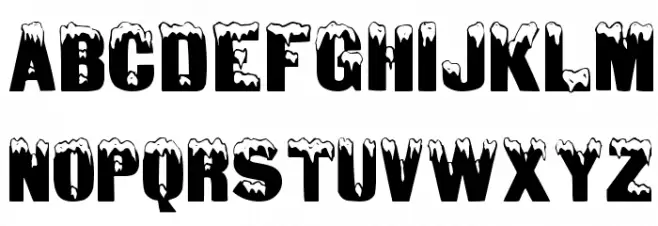 DeepFreeze Schriftart Groß