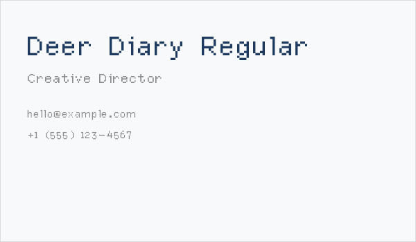 Deer Diary Regular Business Card