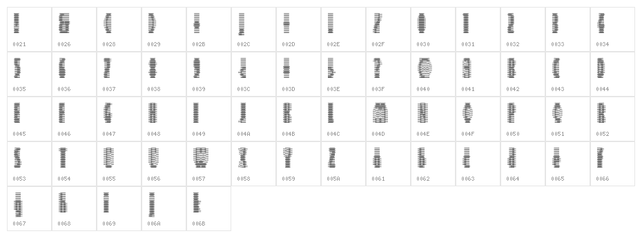Deeter Character Map