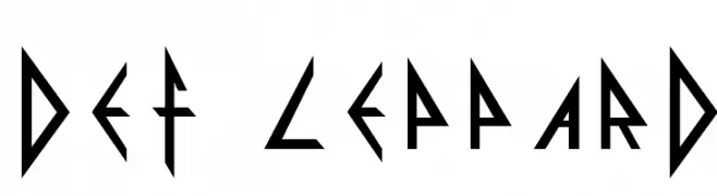 Def Leppard  フリーフォントのダウンロード