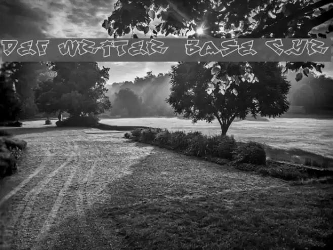 Def Writer | BASE Cyr Font examples