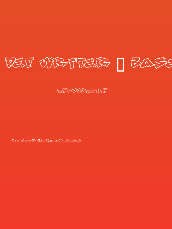 Def Writer | BASE Cyr Poster