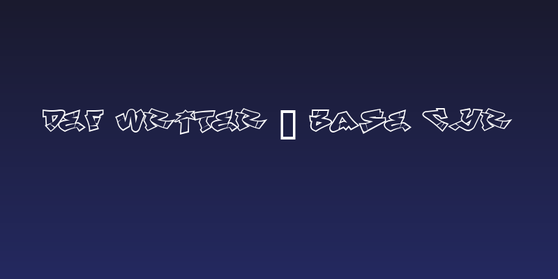 Def Writer | BASE Cyr Social Header
