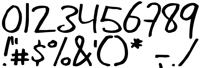 Default Doom Font OTHER CHARS